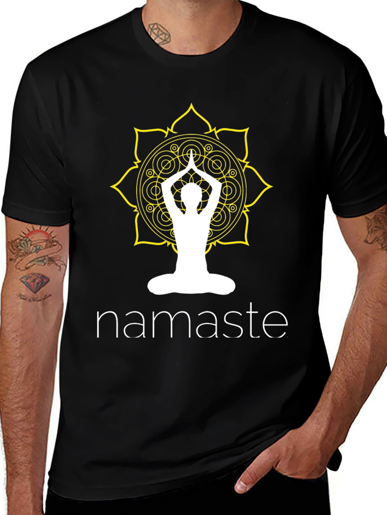 Camiseta Namaste - Diseño Yoga con Mandala