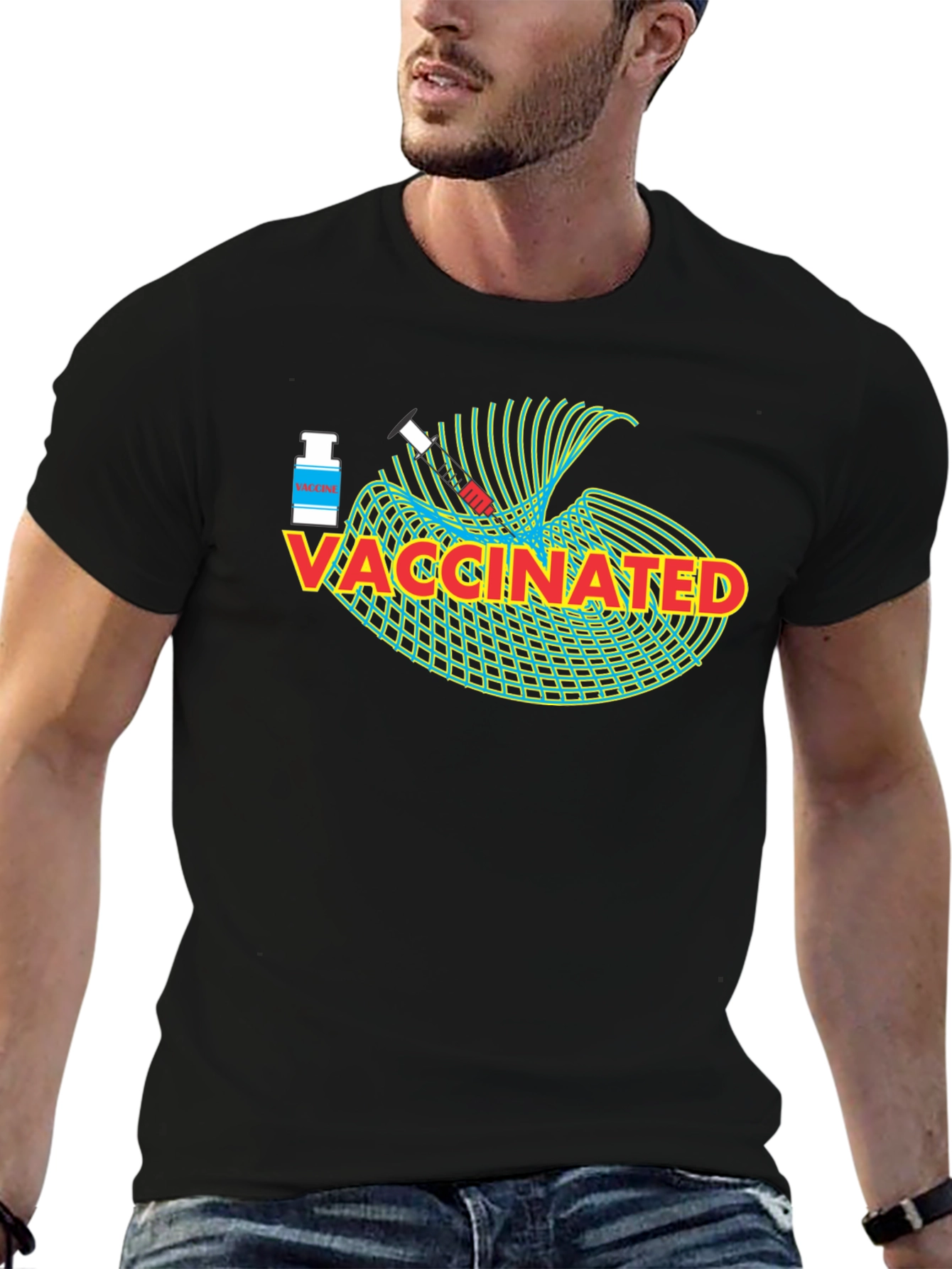 Camiseta Vacunado - Diseño Gráfico Único
