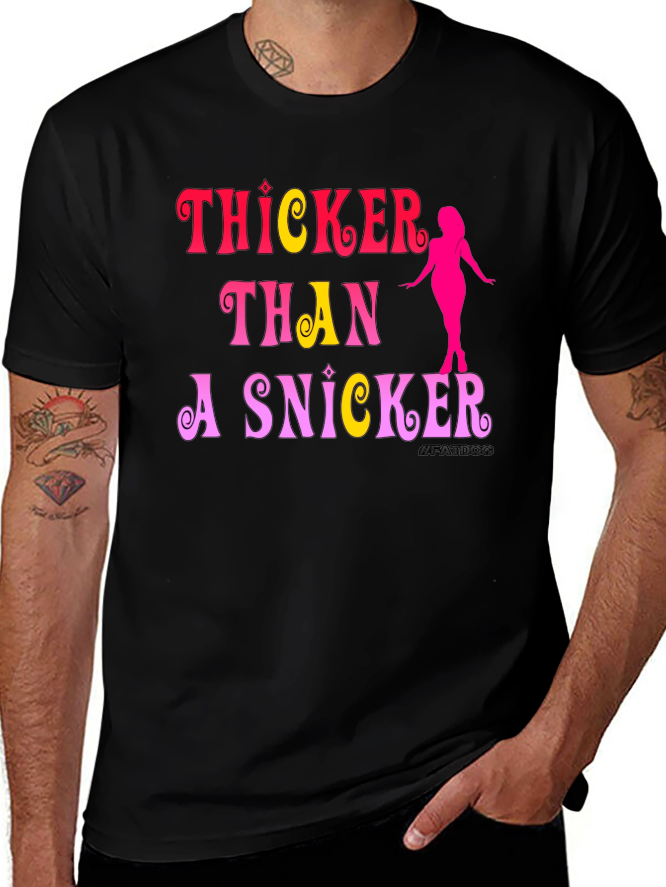 Camiseta Negra: Thicker Than a Snicker