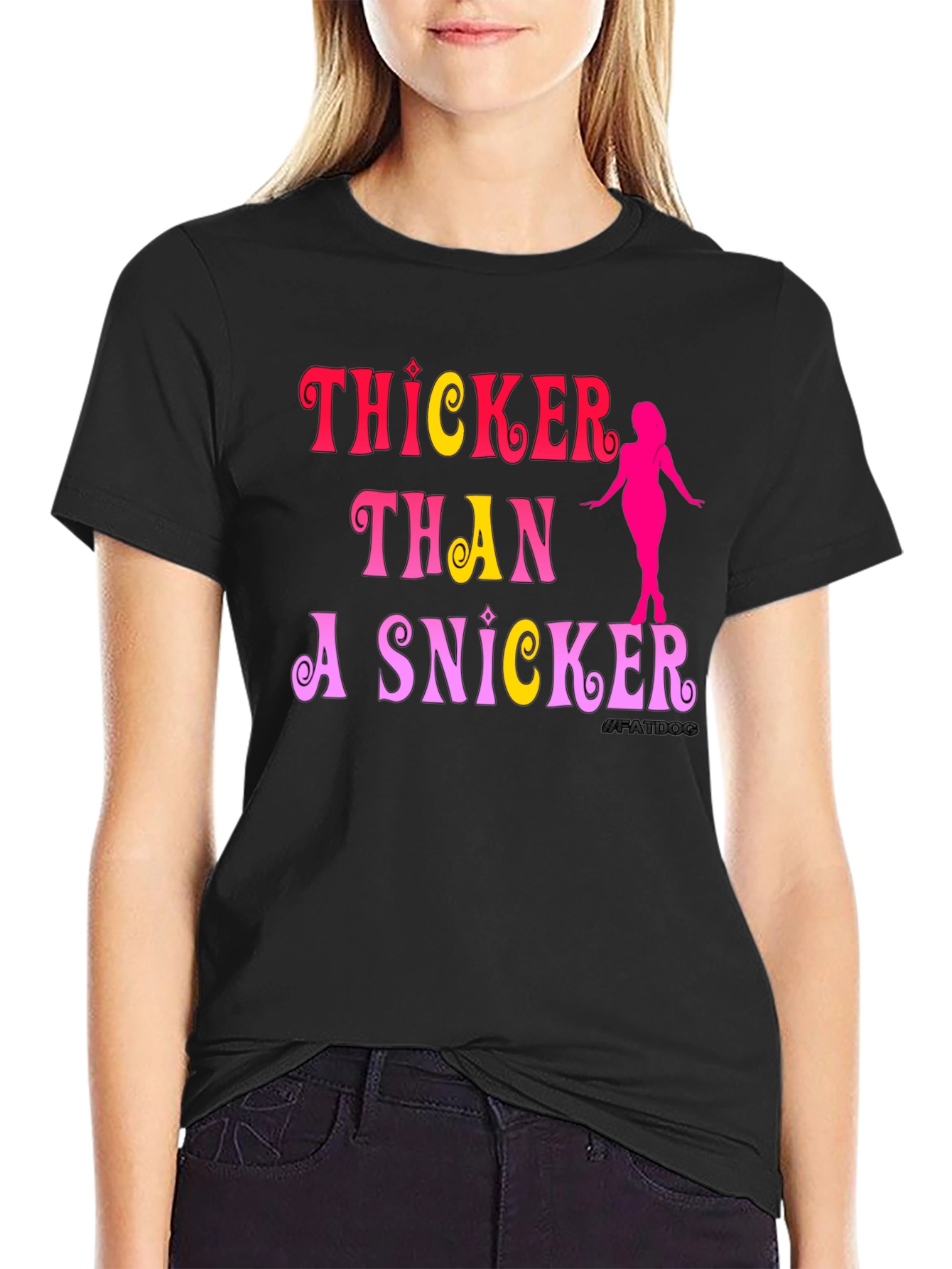 Camiseta Negra: Thicker Than a Snicker