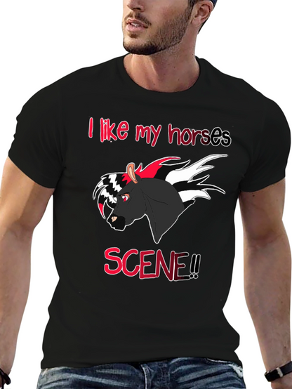 Camiseta Negra I like my horses scene!!