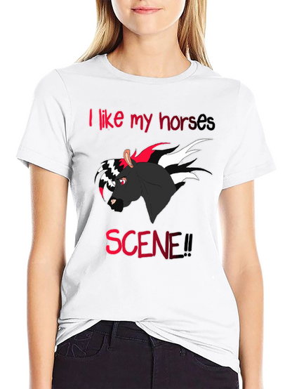 Camiseta Negra I like my horses scene!!