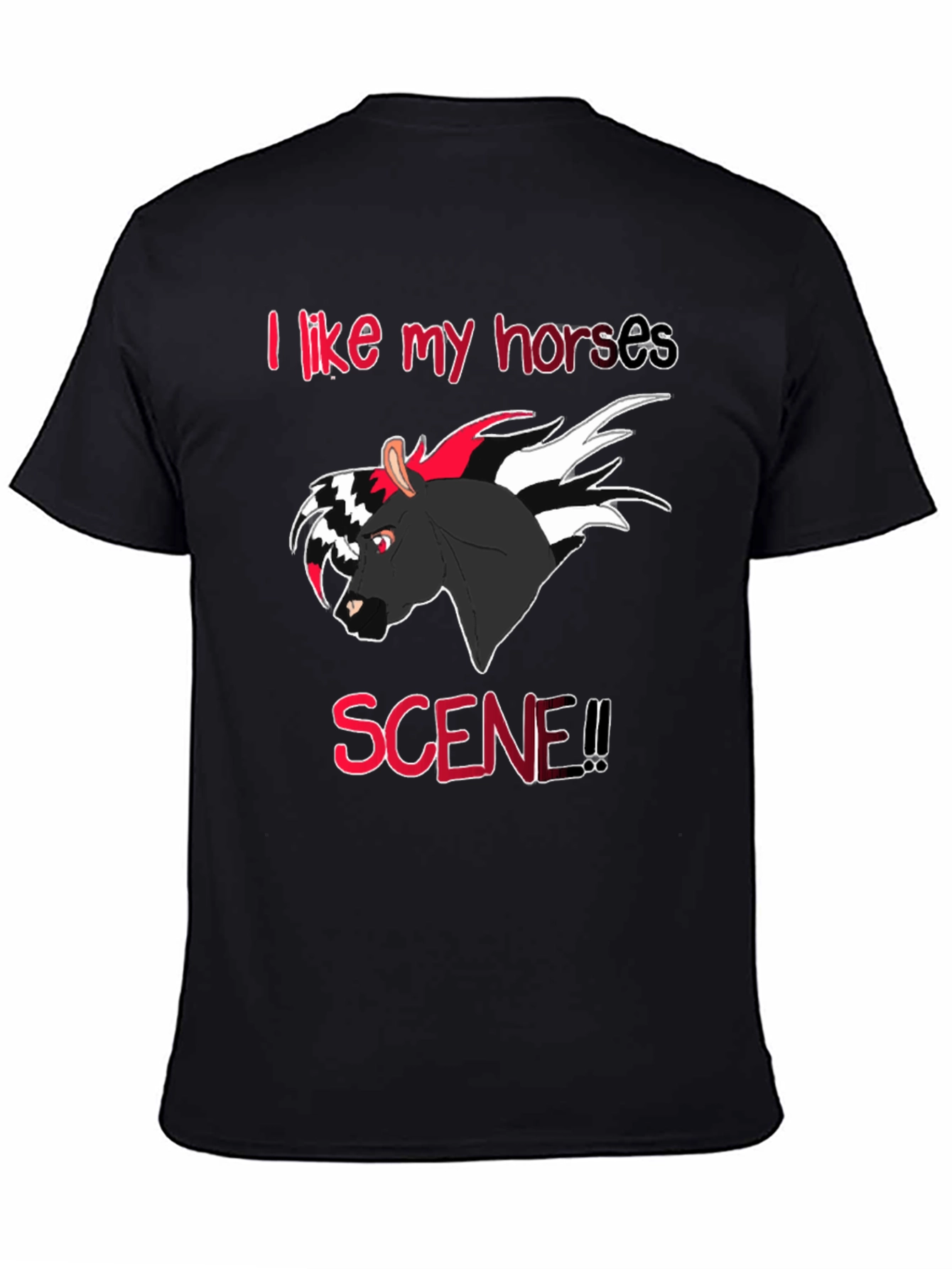Camiseta Negra I like my horses scene!!