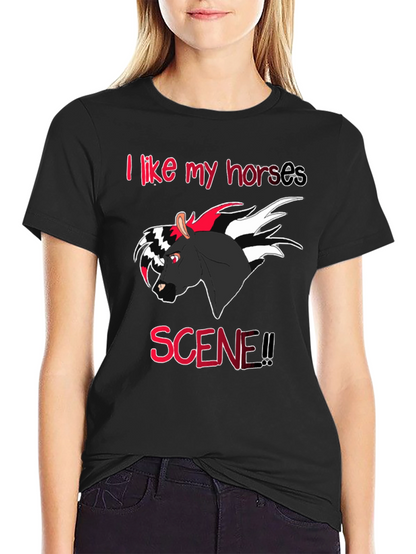 Camiseta Negra I like my horses scene!!