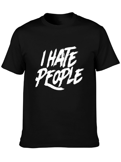 Camiseta Negra: I Hate People - Estilo Casual