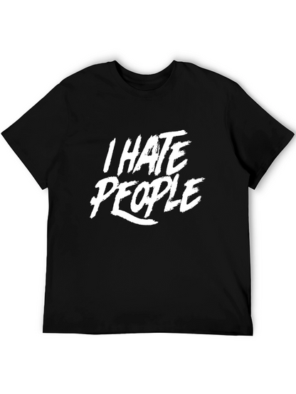 Camiseta Negra: I Hate People - Estilo Casual