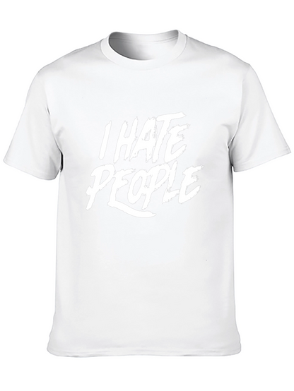 Camiseta Negra: I Hate People - Estilo Casual