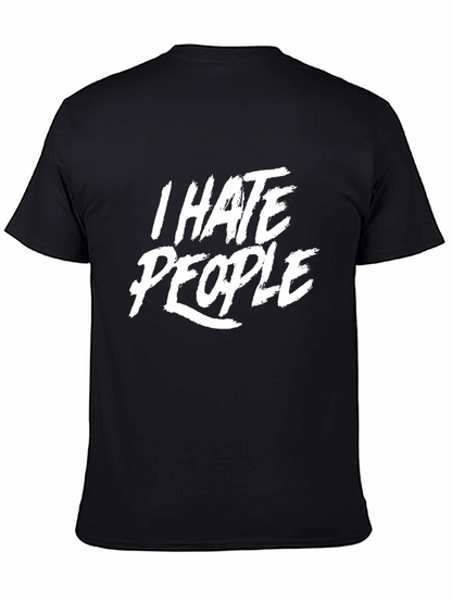 Camiseta Negra: I Hate People - Estilo Casual