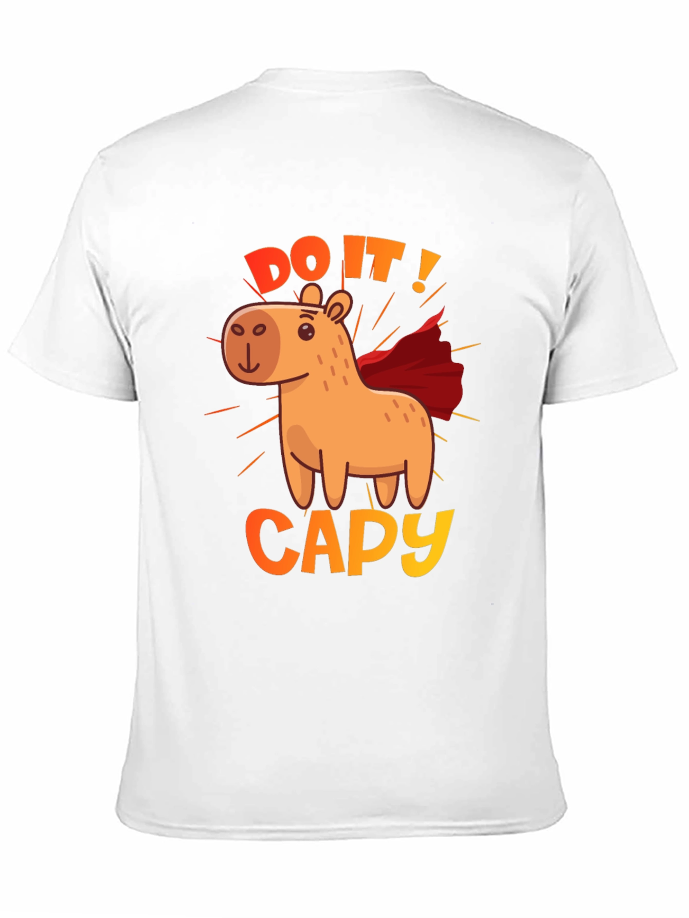 Camiseta Negra Do It! Capy de Superhéroe