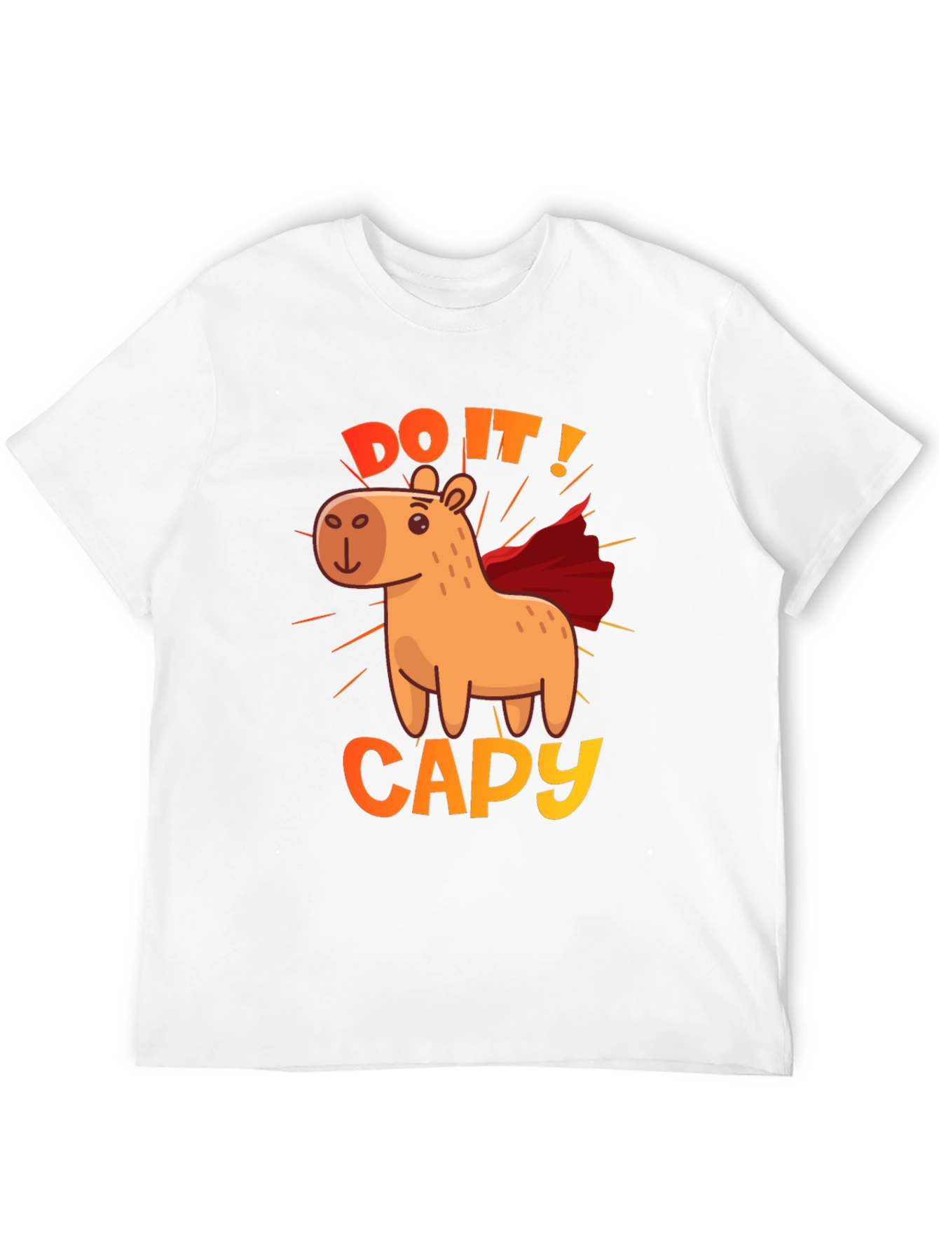 Camiseta Negra Do It! Capy de Superhéroe