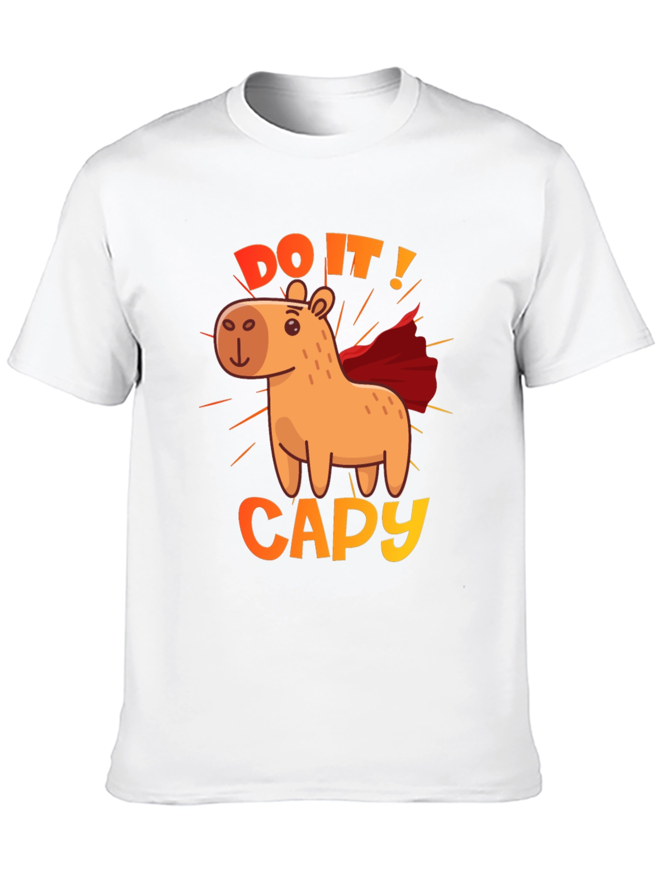 Camiseta Negra Do It! Capy de Superhéroe