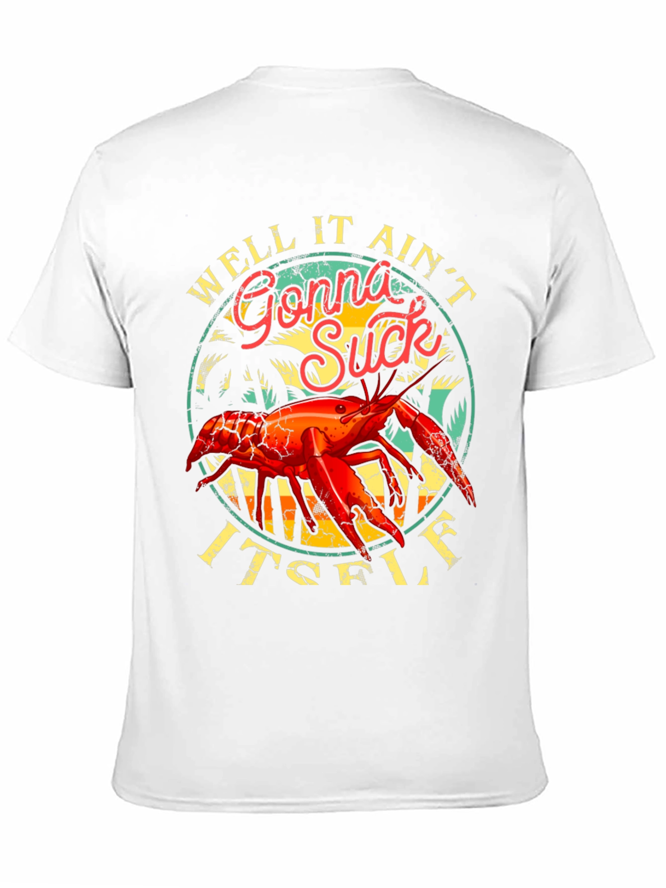 Camiseta Negra con Diseño de Cangrejo Divertido