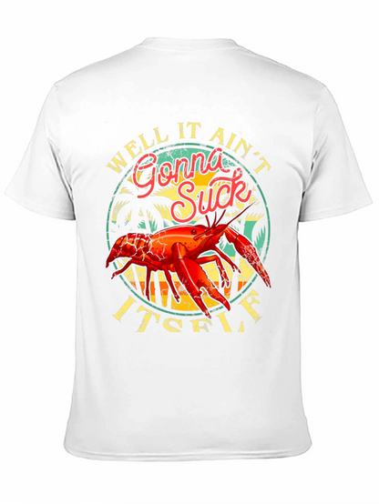 Camiseta Negra con Diseño de Cangrejo Divertido