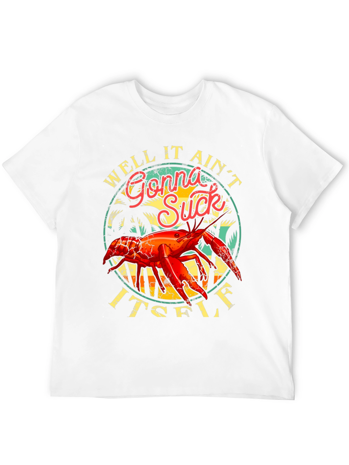 Camiseta Negra con Diseño de Cangrejo Divertido