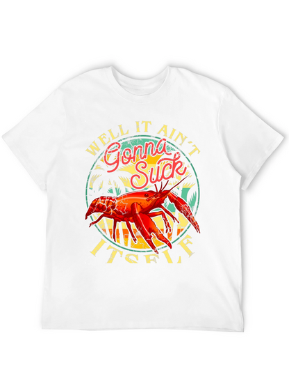 Camiseta Negra con Diseño de Cangrejo Divertido