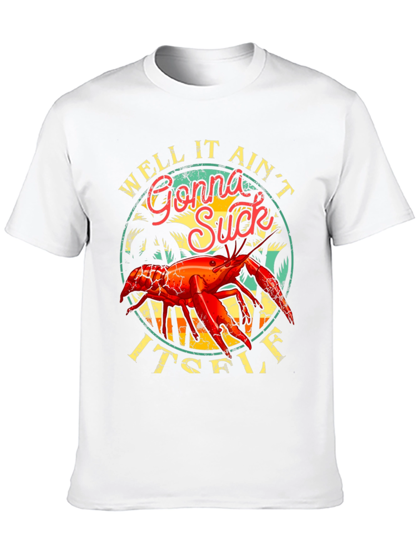 Camiseta Negra con Diseño de Cangrejo Divertido