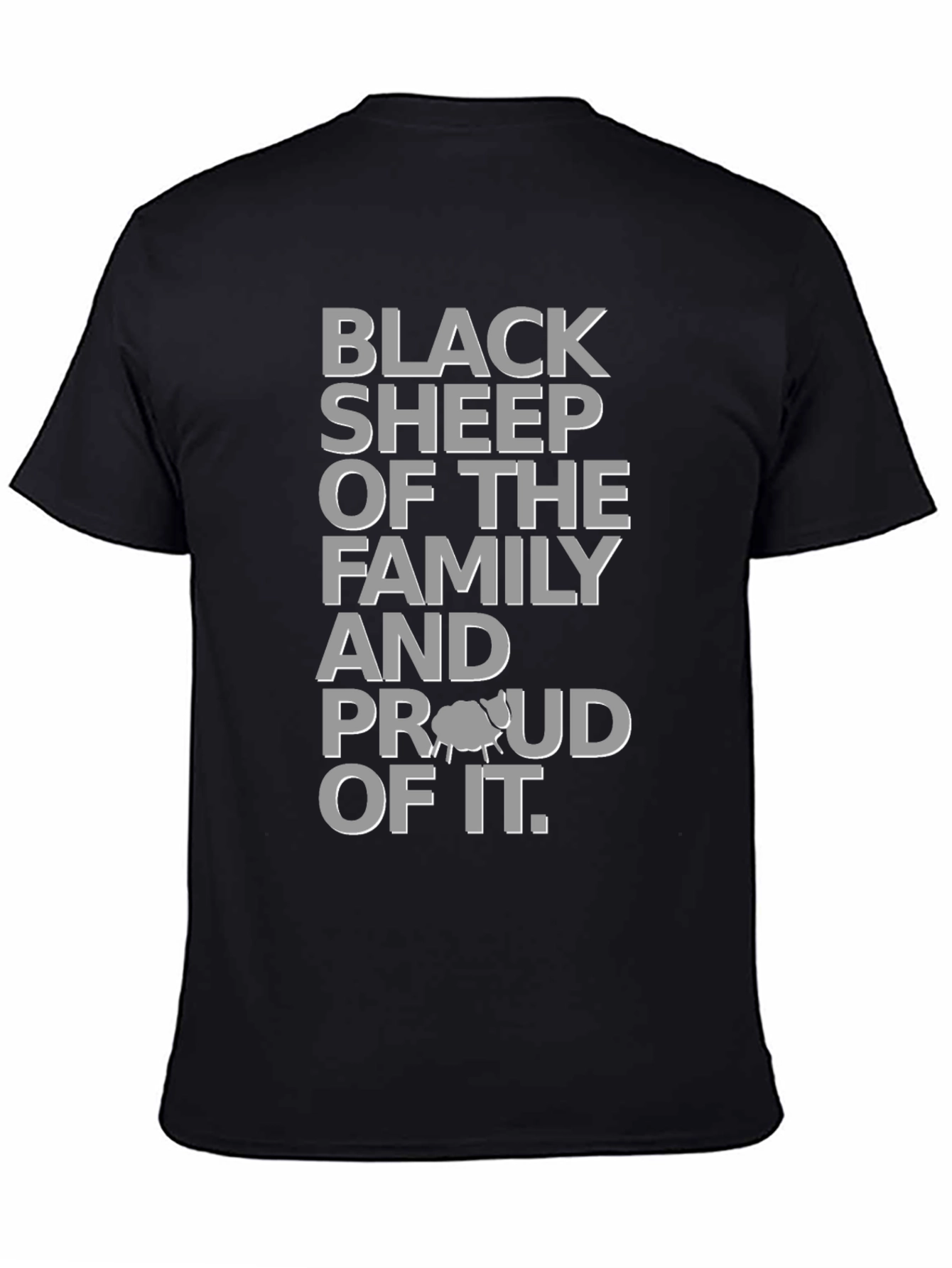 Camiseta Oveja Negra con Diseño Gráfico para Hombre