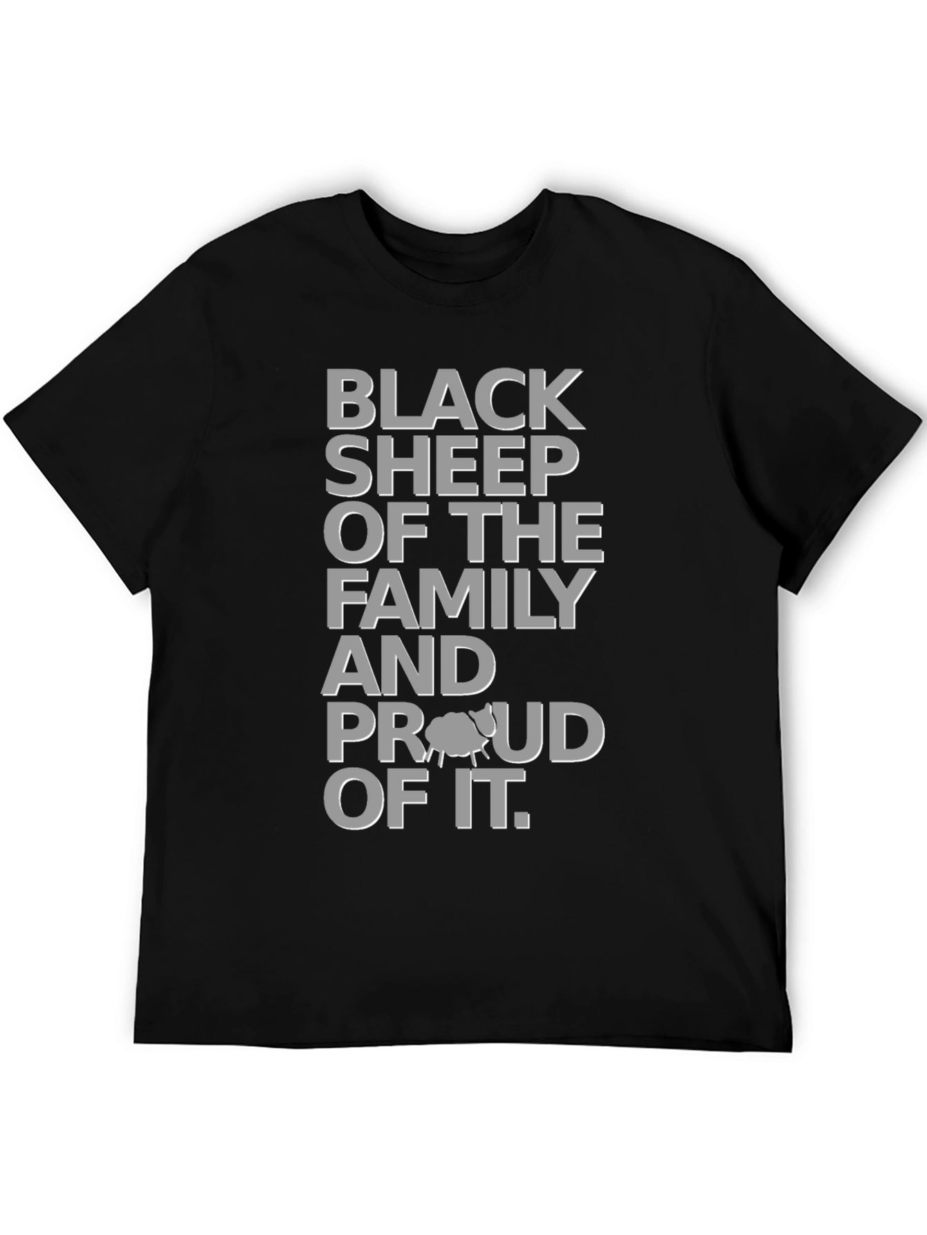 Camiseta Oveja Negra con Diseño Gráfico para Hombre