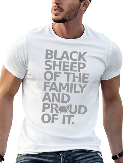 Camiseta Oveja Negra con Diseño Gráfico para Hombre