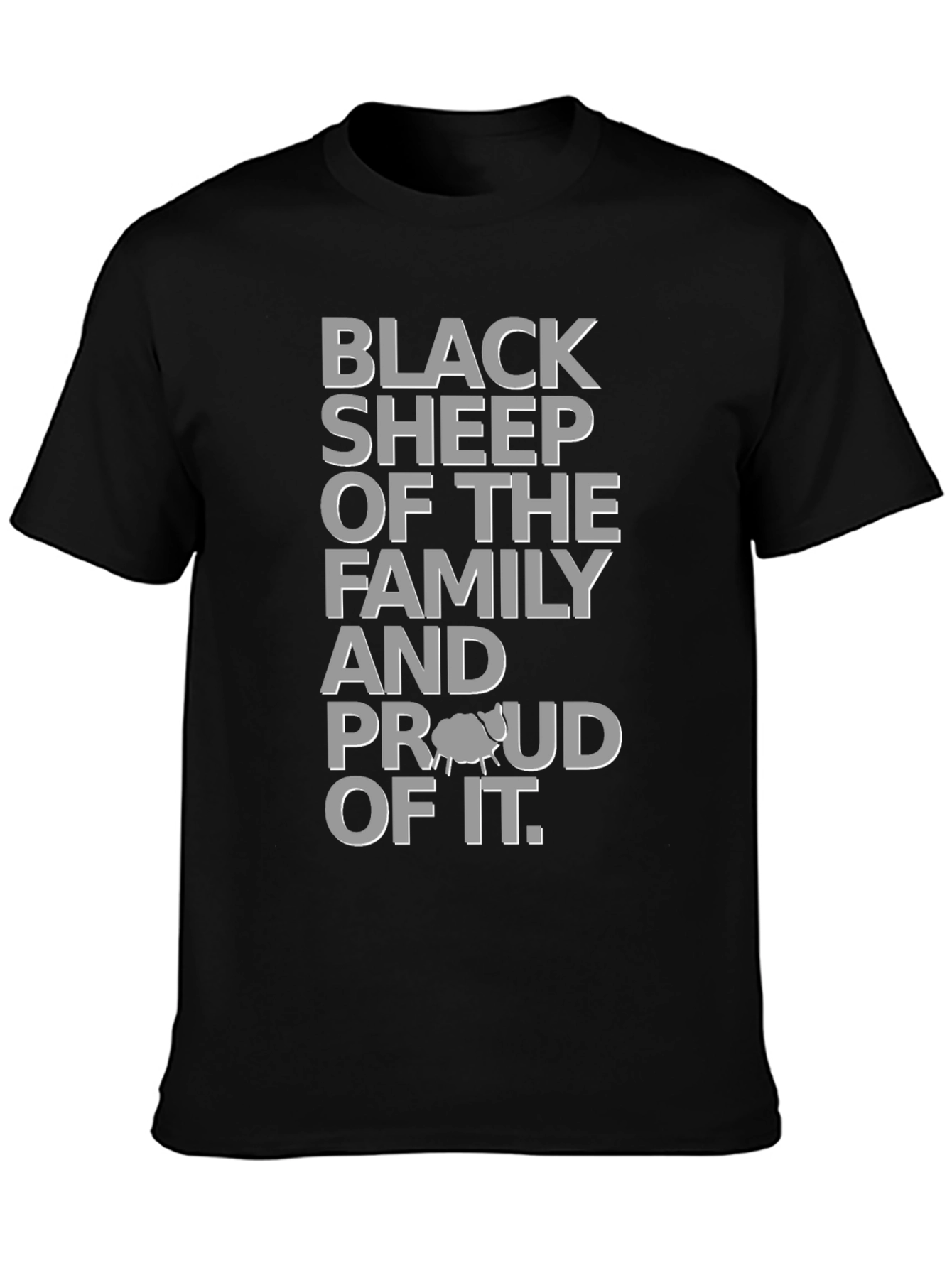 Camiseta Oveja Negra con Diseño Gráfico para Hombre