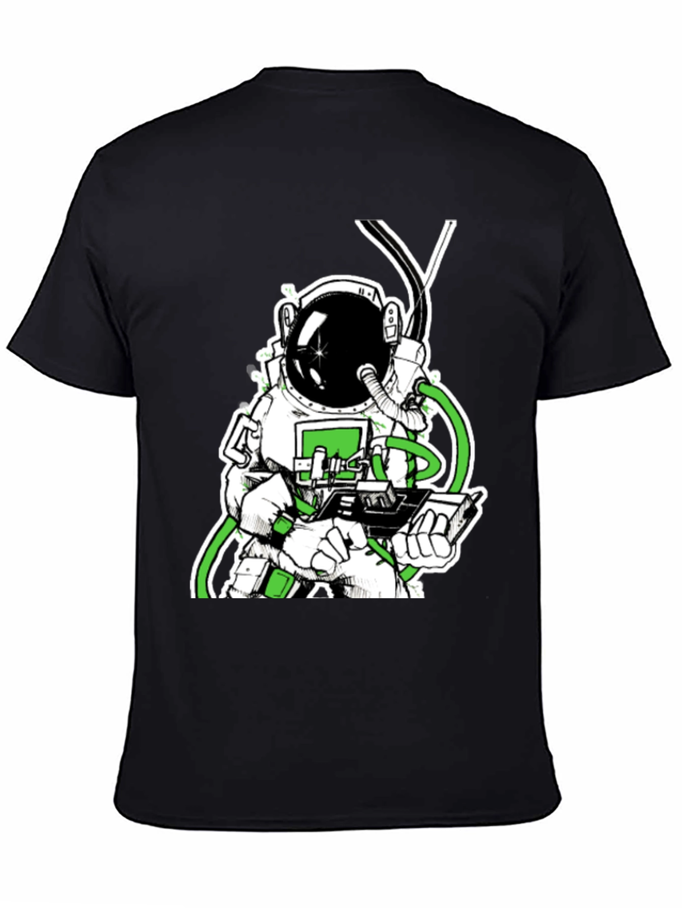 Camiseta Negra con Diseño de Astronauta