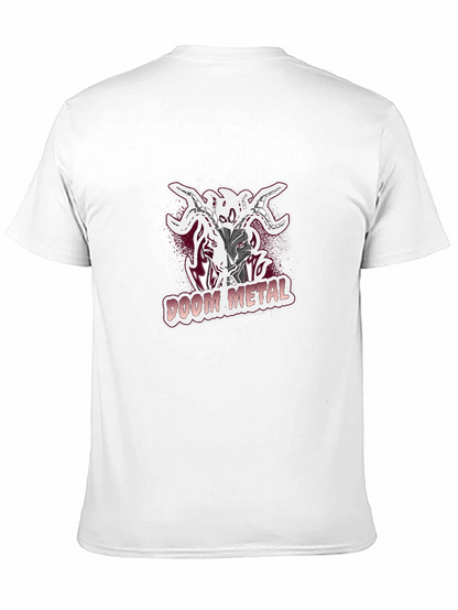 Camiseta Negra Doom Metal Diseño Único