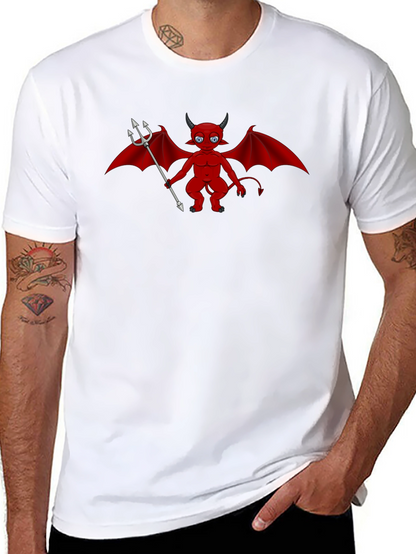 Camiseta Negra con Diseño Diablo Rojo