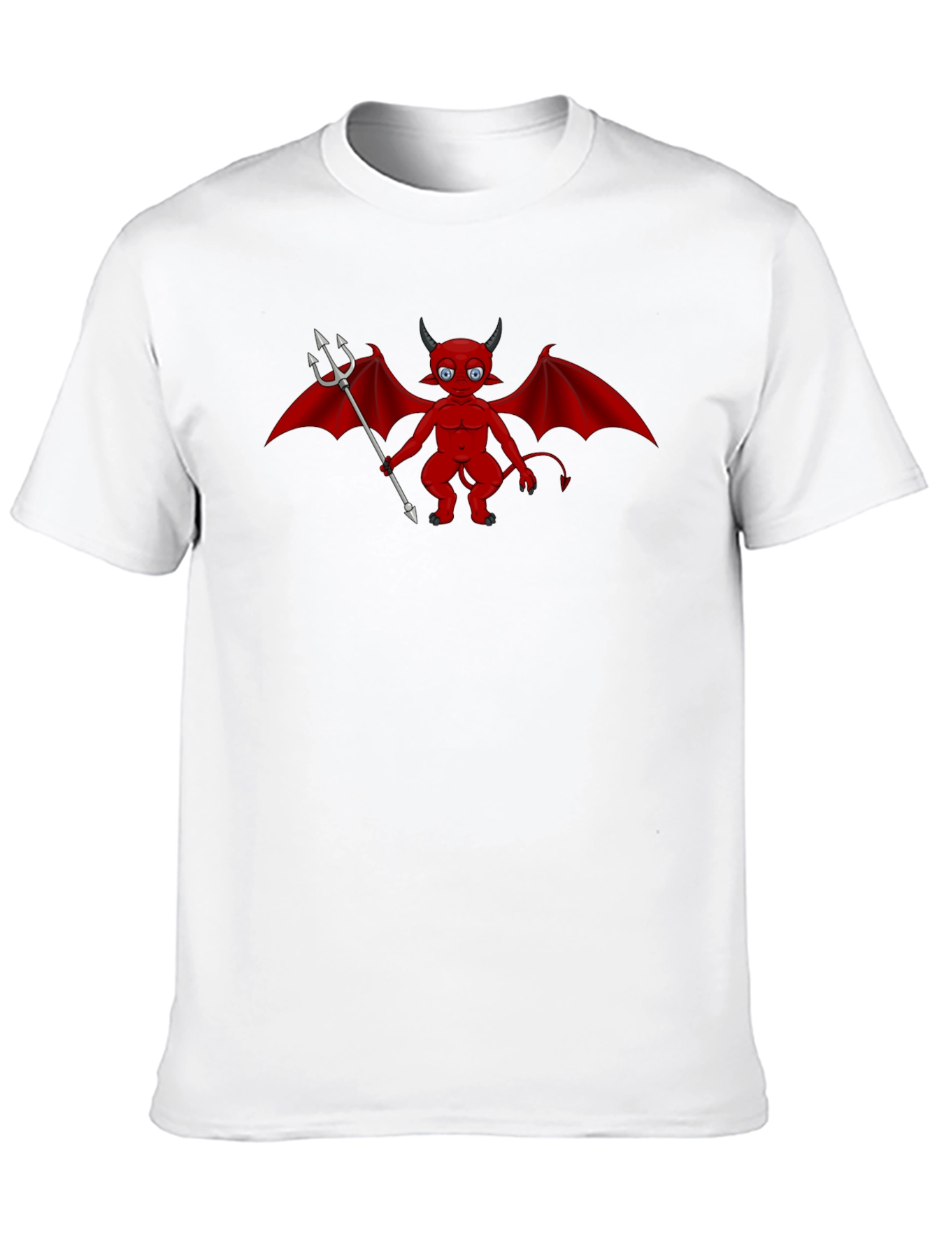 Camiseta Negra con Diseño Diablo Rojo