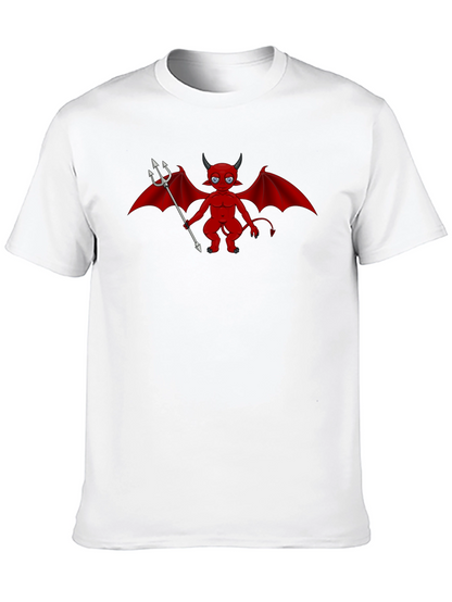 Camiseta Negra con Diseño Diablo Rojo