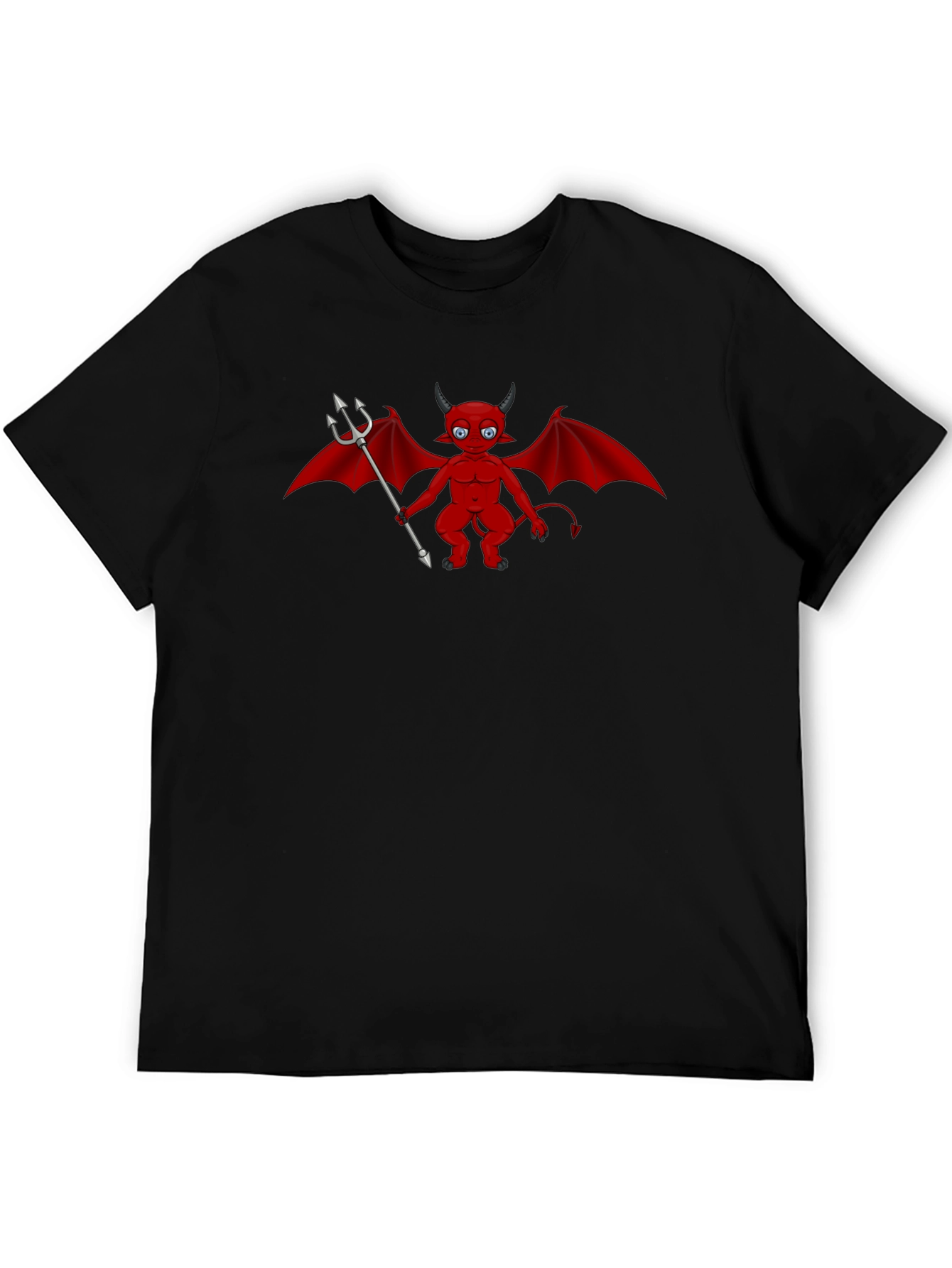 Camiseta Negra con Diseño Diablo Rojo