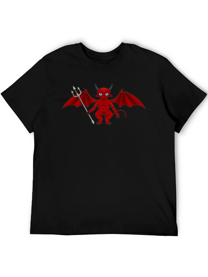 Camiseta Negra con Diseño Diablo Rojo