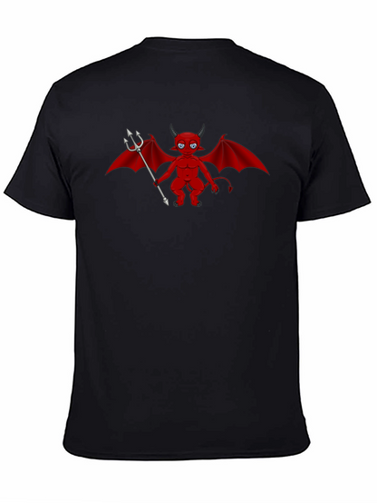 Camiseta Negra con Diseño Diablo Rojo