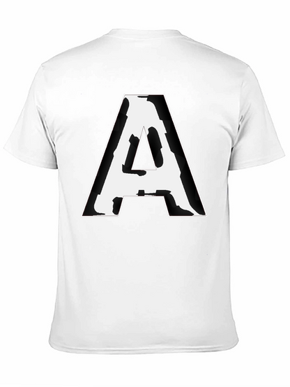 Camiseta Negra con Letra A Abstracta