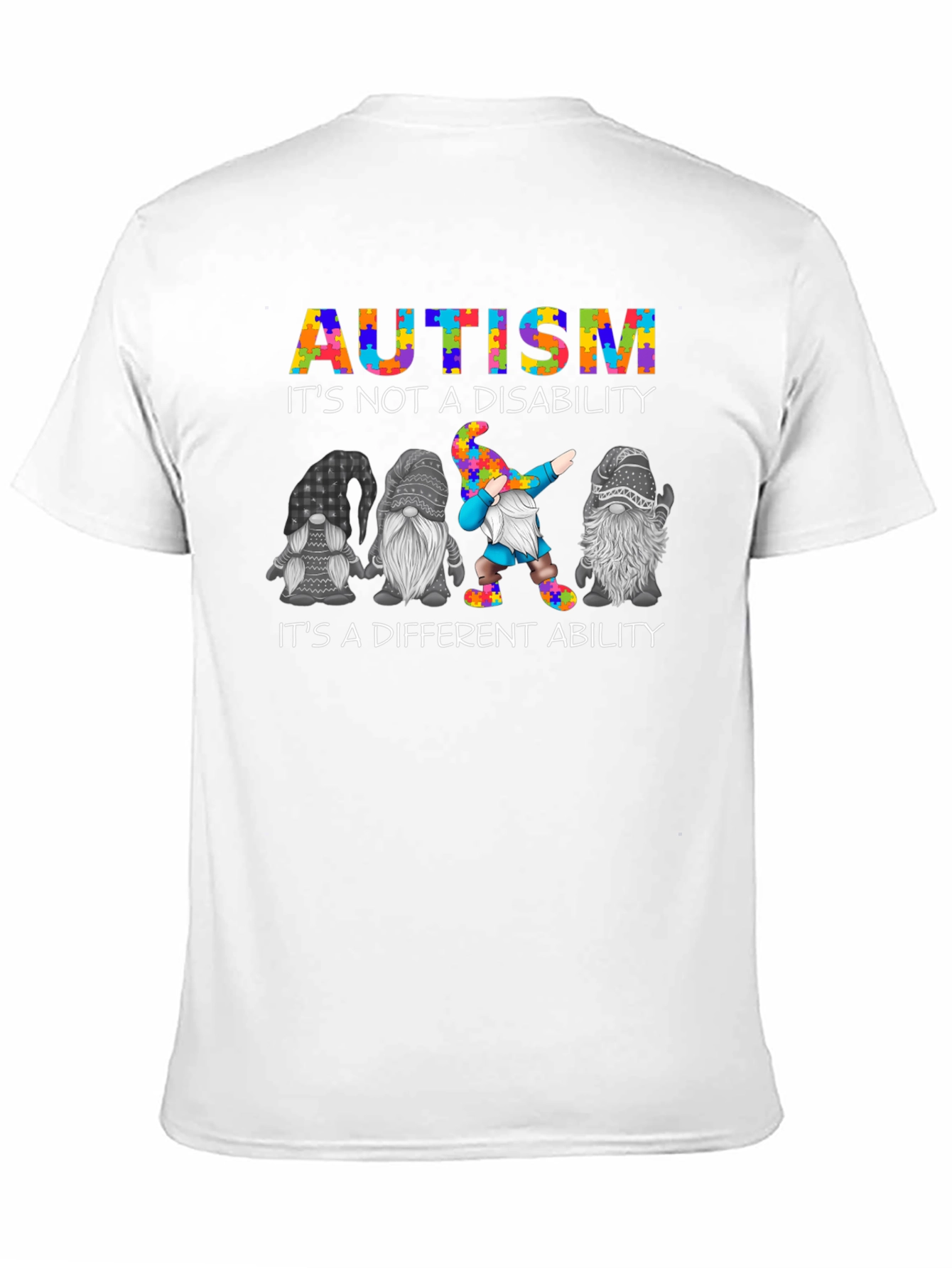 Camiseta Negra Autism Awareness Gnomos
