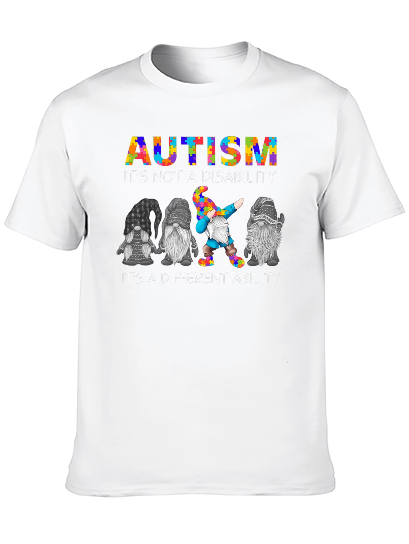 Camiseta Negra Autism Awareness Gnomos