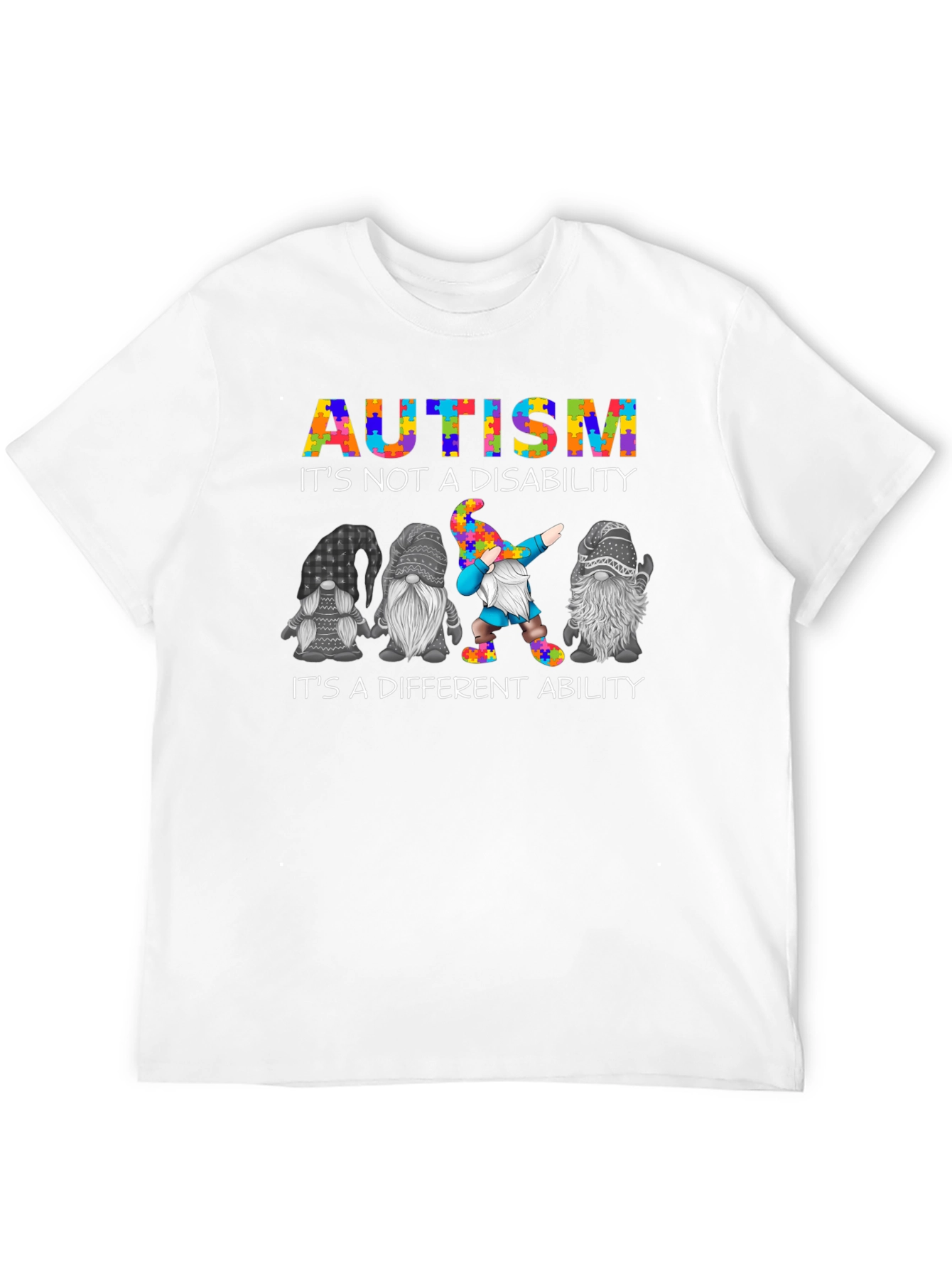 Camiseta Negra Autism Awareness Gnomos