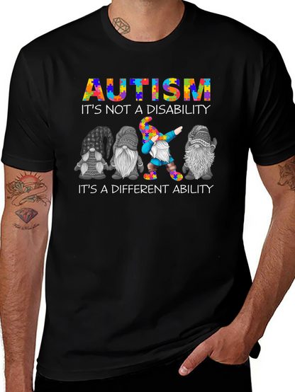 Camiseta Negra Autism Awareness Gnomos