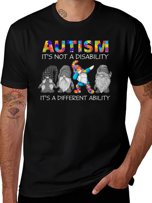 Camiseta Negra Autism Awareness Gnomos