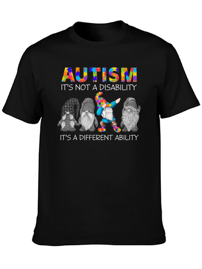Camiseta Negra Autism Awareness Gnomos
