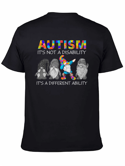 Camiseta Negra Autism Awareness Gnomos