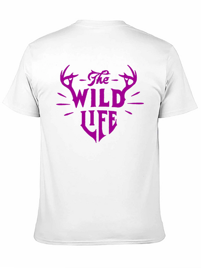 Camiseta Negra Vida Salvaje con Diseño Gráfico