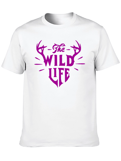 Camiseta Negra Vida Salvaje con Diseño Gráfico