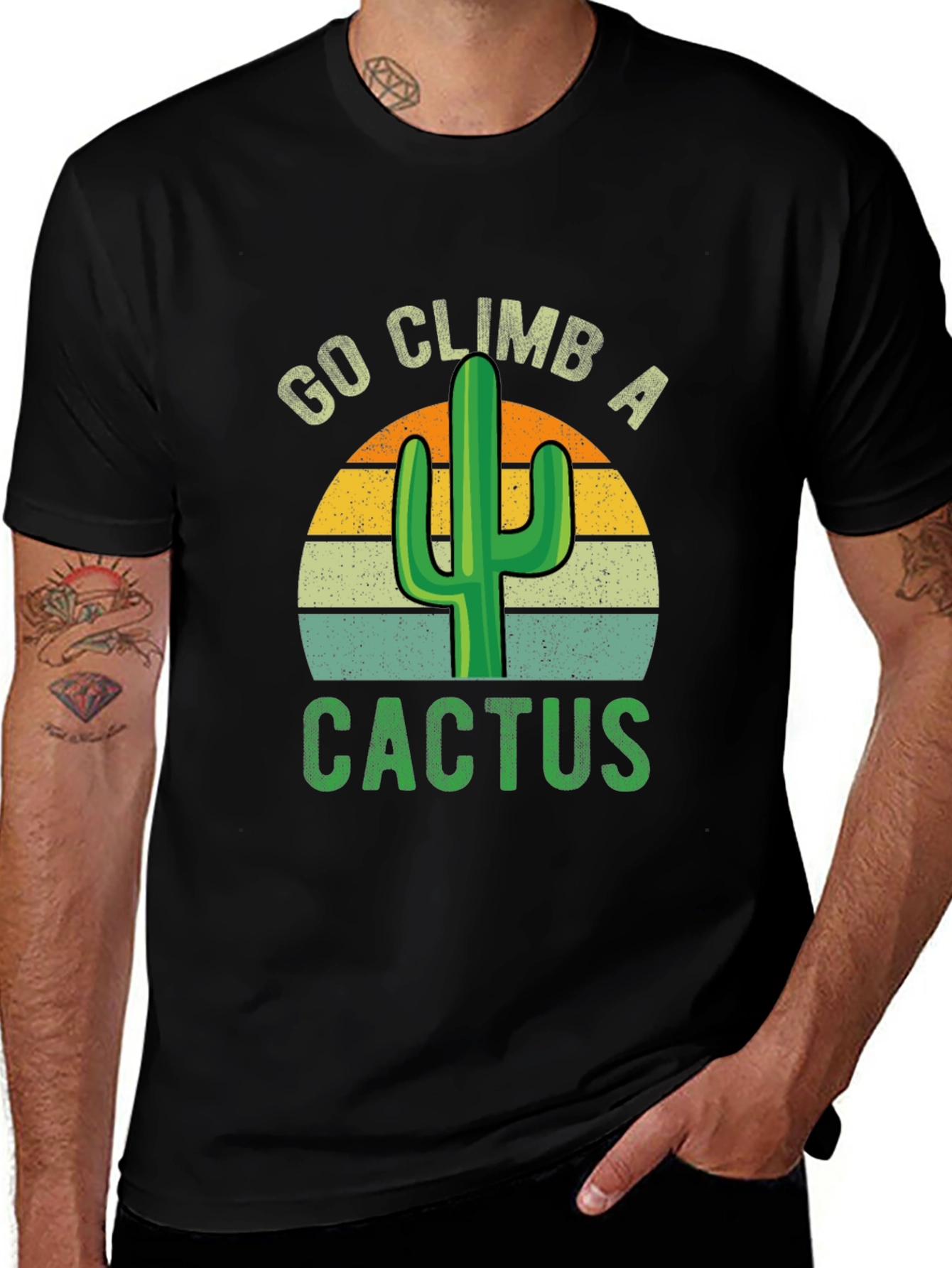 Camiseta Sube un Cactus Retro para Aventureros