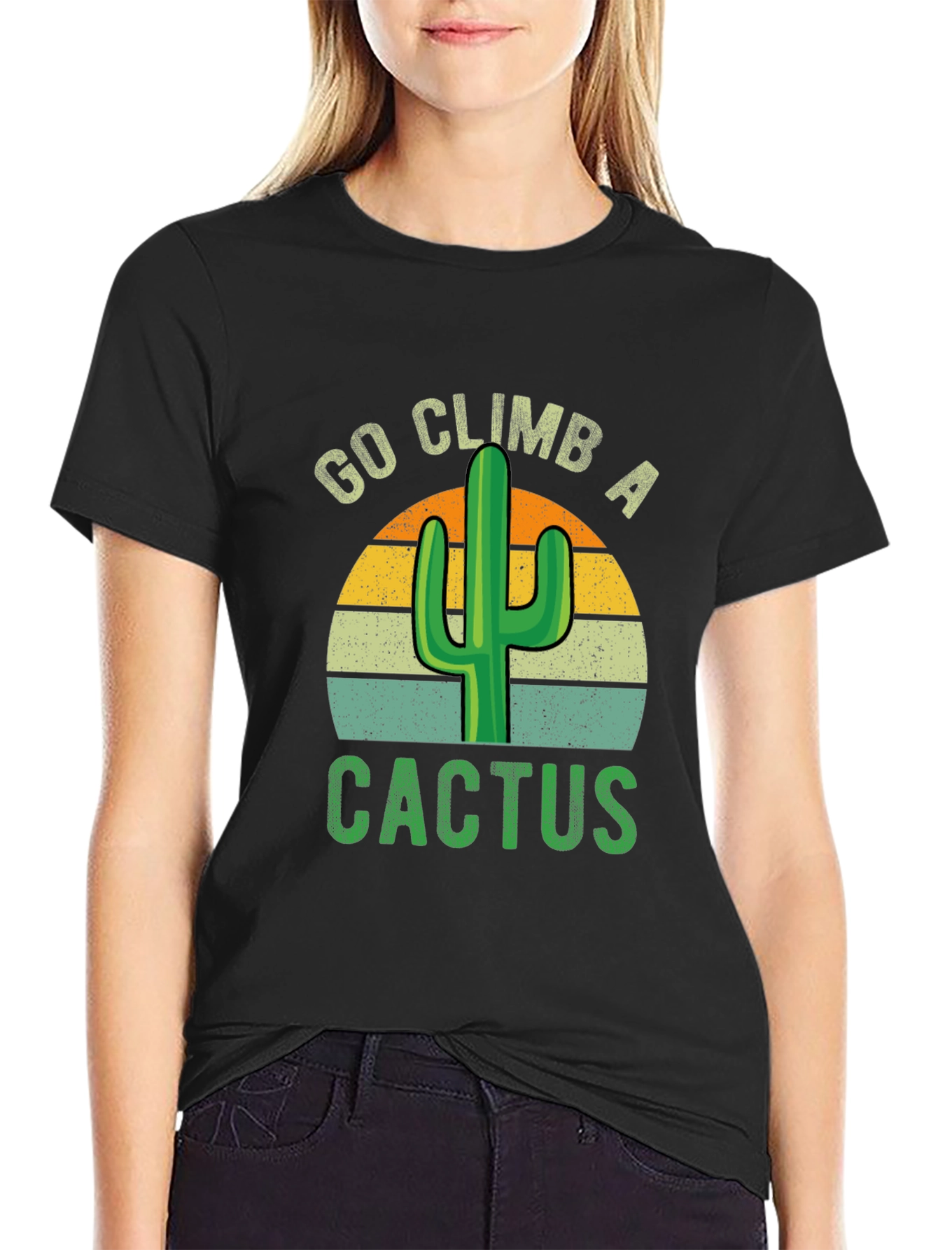 Camiseta Sube un Cactus Retro para Aventureros