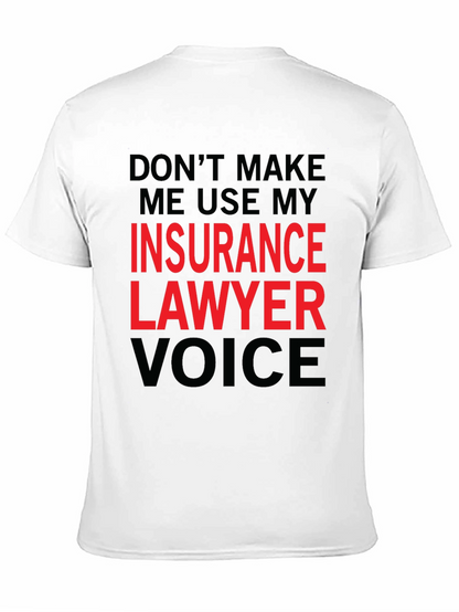 Camiseta Negra: Abogado de Seguros - ¡No me obligues!