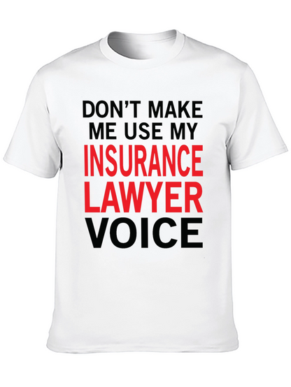 Camiseta Negra: Abogado de Seguros - ¡No me obligues!