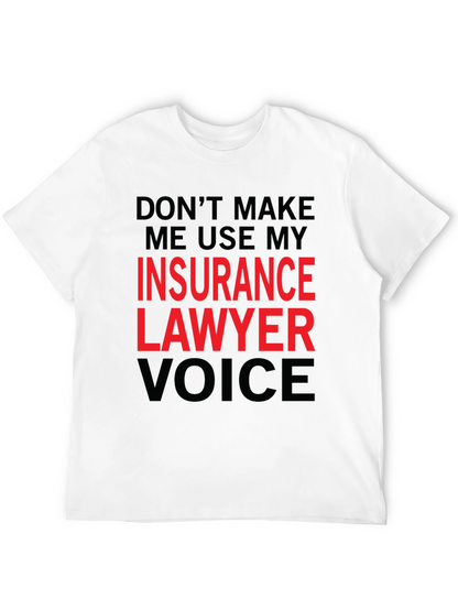 Camiseta Negra: Abogado de Seguros - ¡No me obligues!