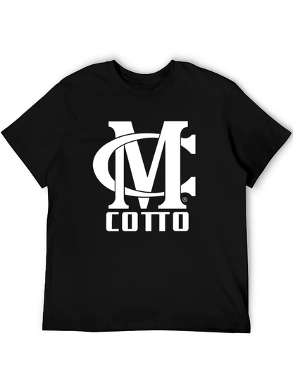 Camiseta Negra MC Cotto Estampada Hombre