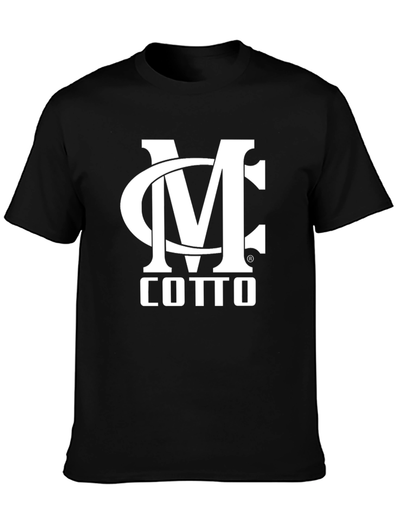 Camiseta Negra MC Cotto Estampada Hombre