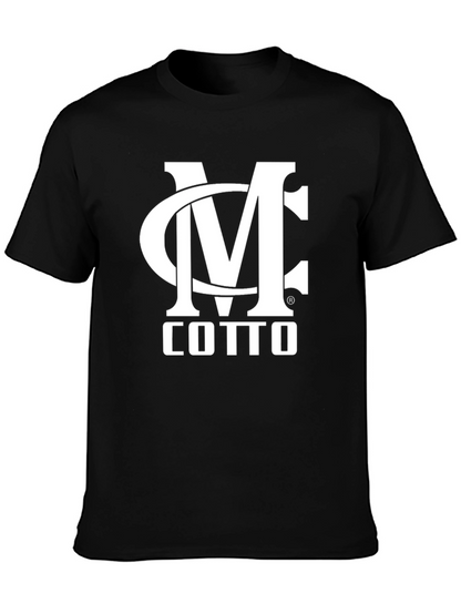 Camiseta Negra MC Cotto Estampada Hombre